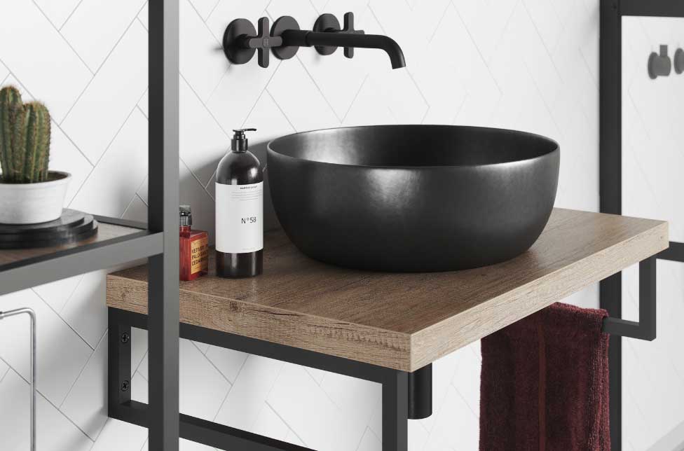 mijn bad in stijl moderne badkamer inspiratie zwarte wastafel