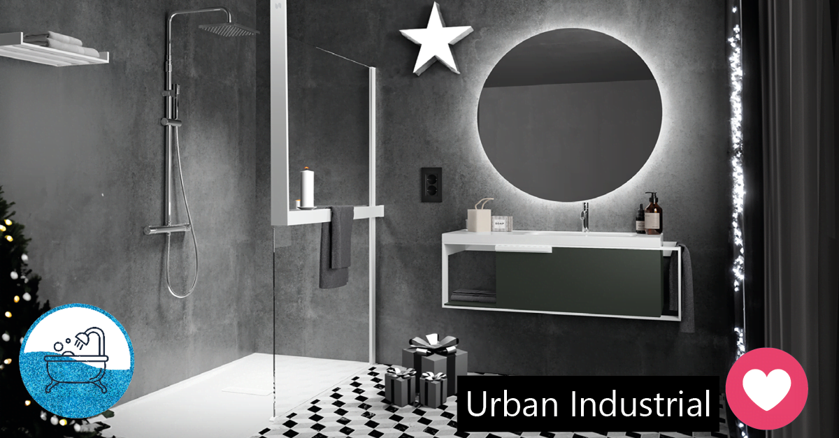 Urban industrial keukenstijl met kerst